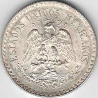 () Монета Мексика 1944 год 1 песо ""  Серебро (Ag)  UNC